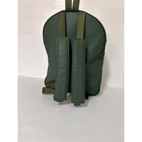 Jon Hart Design Canvas Green Leather Accent Backpack 15 “ - Picture 11 of 16